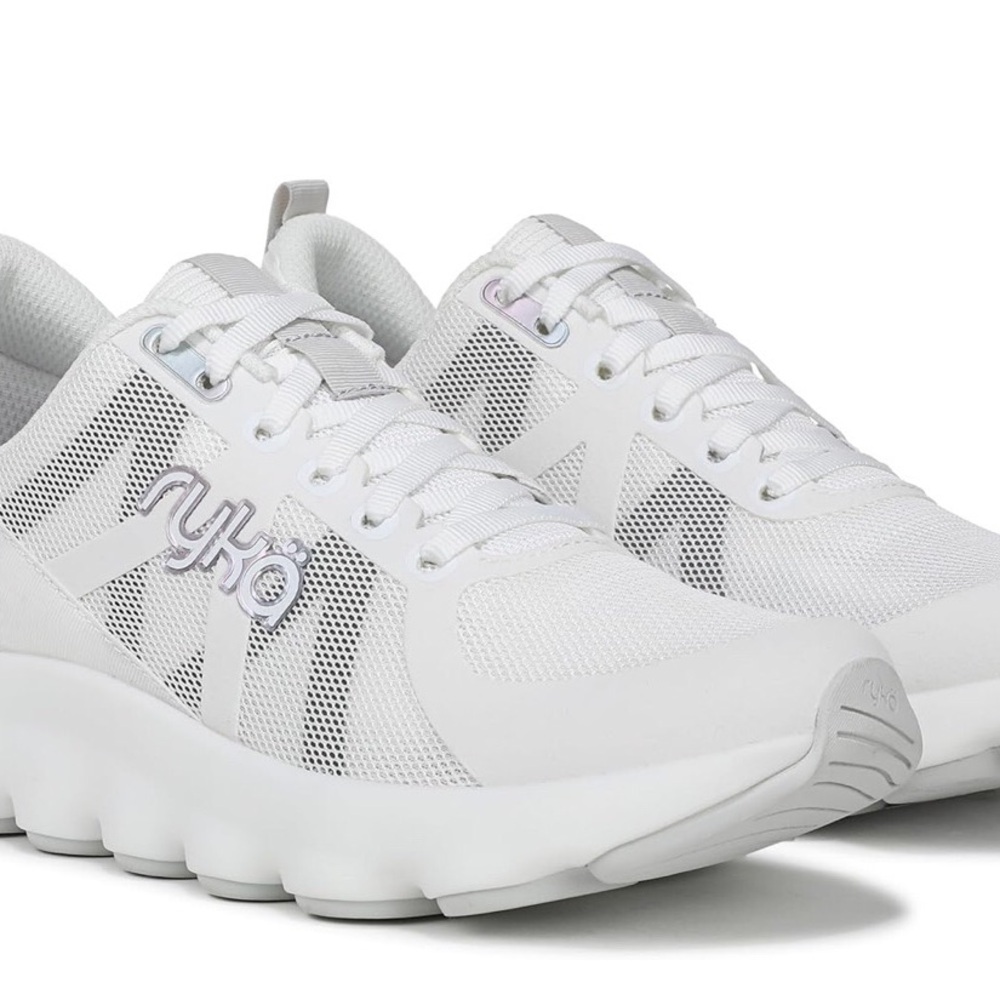 Ryka Women's White and Gray Sneakers